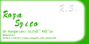 roza szito business card